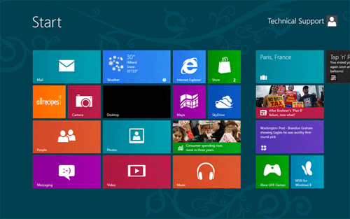 Windows 8 Start Screen